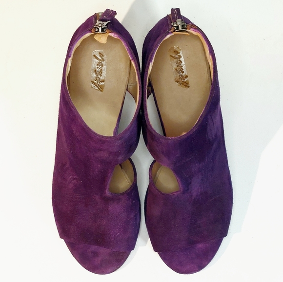 Marsell purple suede cutout heeled booties, EU40 - Picture 9 of 13